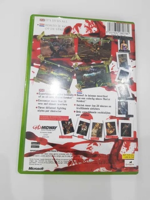 MORTAL KOMBAT DEADLY ALLIANCE Microsoft Xbox