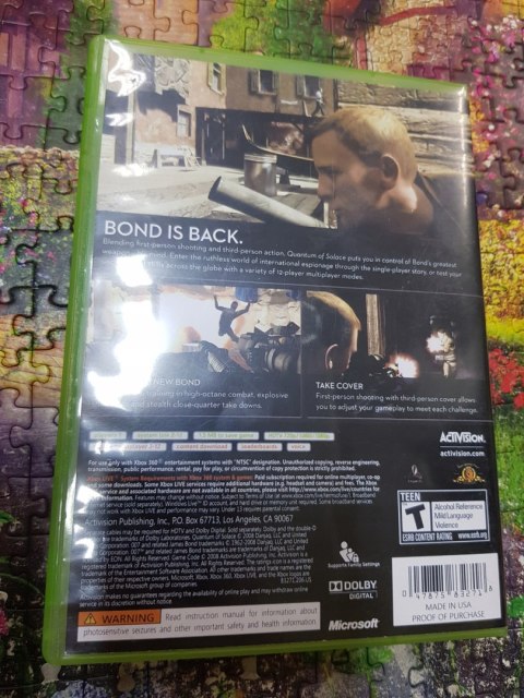 Quantum of Solace 007 Xbox 360 pudełkowa