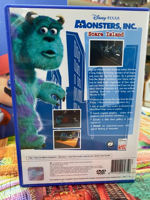 DISNEY PIXAR MONSTERS, INC SCARE ISLAND Sony PlayStation 2 (PS2)