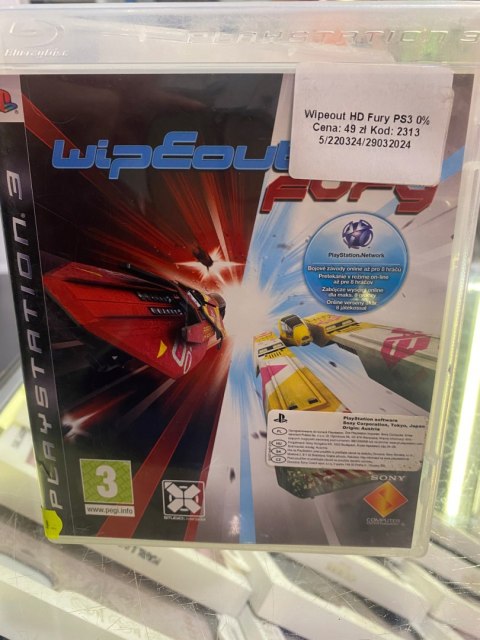 WipEout HD Fury PlayStation 3 (PS3) pudełkowa