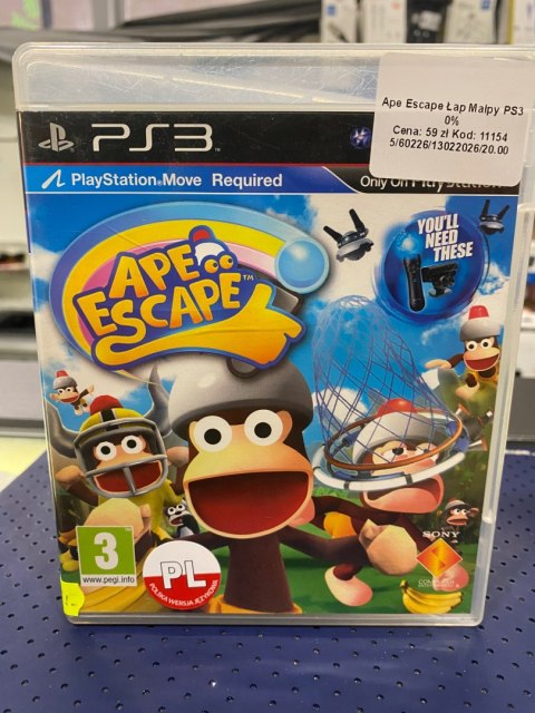 ŁAP MAŁPY Ape Escape PlayStation 3 (PS3) pudełkowa