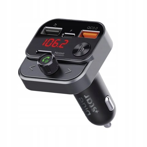 BLUE STAR transmiter FM QC3.0 30W AutoStream BT84B czarny