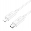Kabel Hoco USB typ C - Apple Lightning 1 m biały