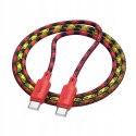 Kabel Hoco USB typ C - USB typ C 1 m Gradient Czerwono-niebieski