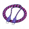 Kabel Hoco USB typ C - USB typ C 1 m fioletowo-różowy