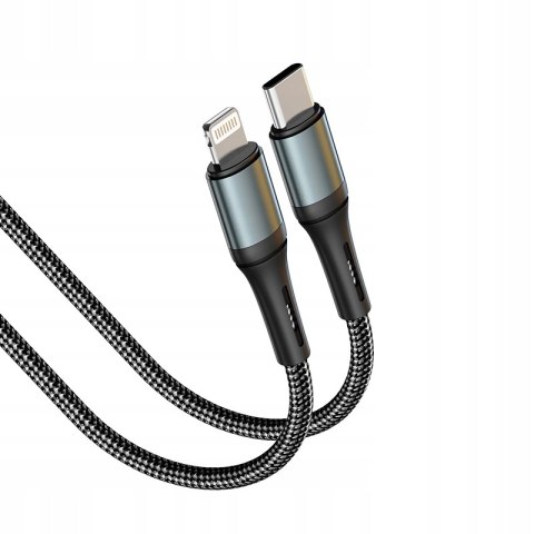 Kabel Prestico USB typ C - Apple Lightning 1 m czarny