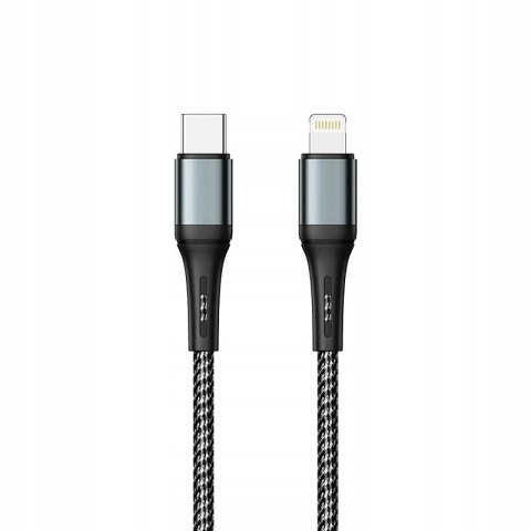 Kabel Prestico USB typ C - Apple Lightning 1 m czarny