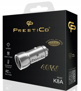 Ładowarka samochodowa USB typ C Prestico K8A 40W
