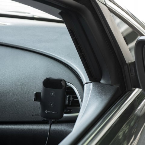 Uchwyt na szybę Forcell HS4 z ładowaniem Indykcyjnym 15W czarny