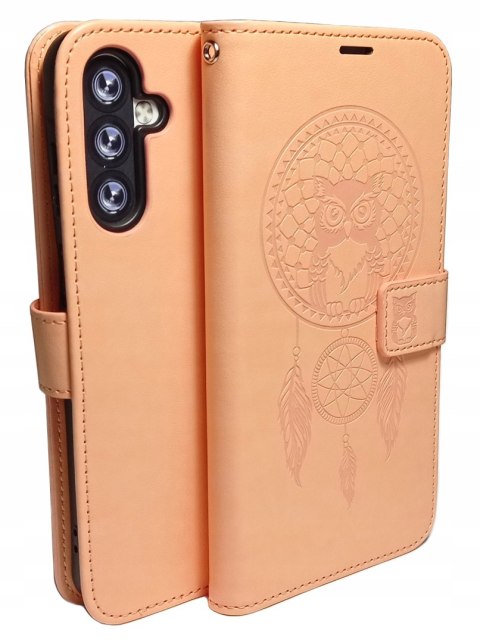 Etui z klapką do Samsung A25 5G Łapacz Snów Brzoskwinia pomarańczowy