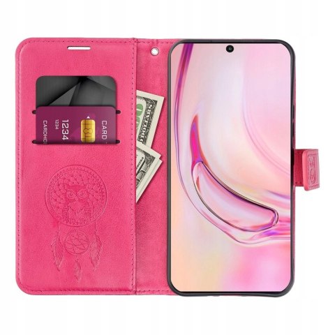 Etui z klapką do Samsung A25 5G Łapacz Snów Magenta czerwony rośliny drzewa