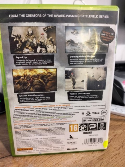 BATTLEFIELD BAD COMPANY 2 Xbox 360 pudełkowa