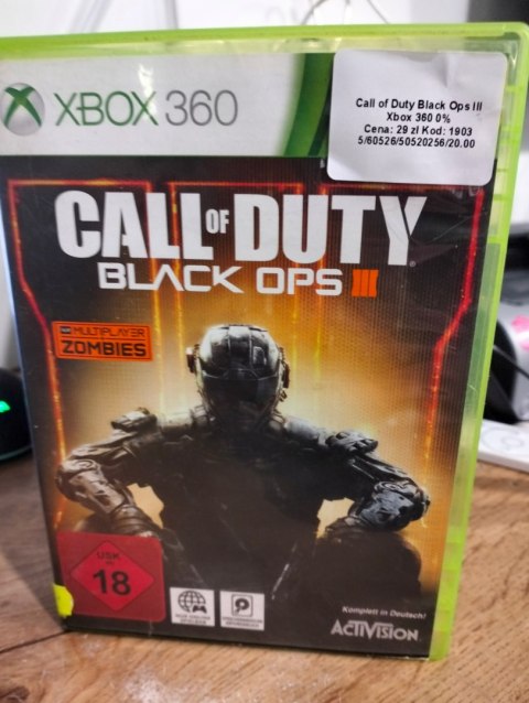 Call of Duty: Black Ops III Xbox 360 pudełkowa