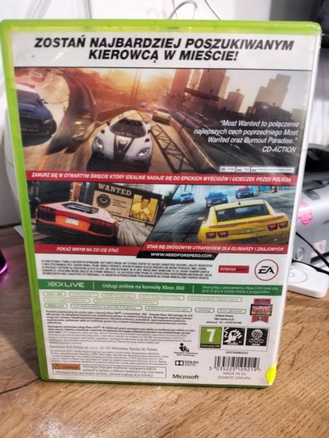 Need for Speed: Most Wanted Xbox 360 pudełkowa