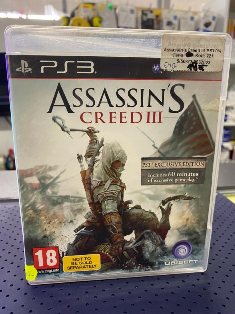 Assassin's Creed III PlayStation 3 (PS3) pudełkowa