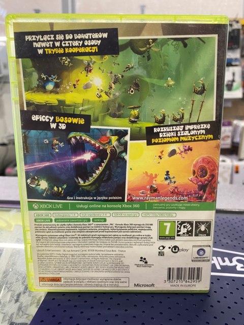 Rayman Legends Xbox 360 pudełkowa