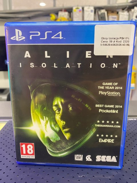 Alien Isolation / Obcy Izolacja PlayStation 4 (PS4) pudełkowa