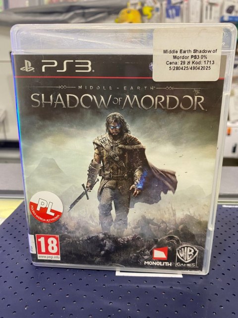 Middle-earth: Shadow of Mordor PlayStation 3 (PS3) pudełkowa