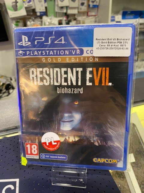 Resident Evil VII 7 Biohazard Gold Edition PlayStation 4 (PS4) pudełkowa